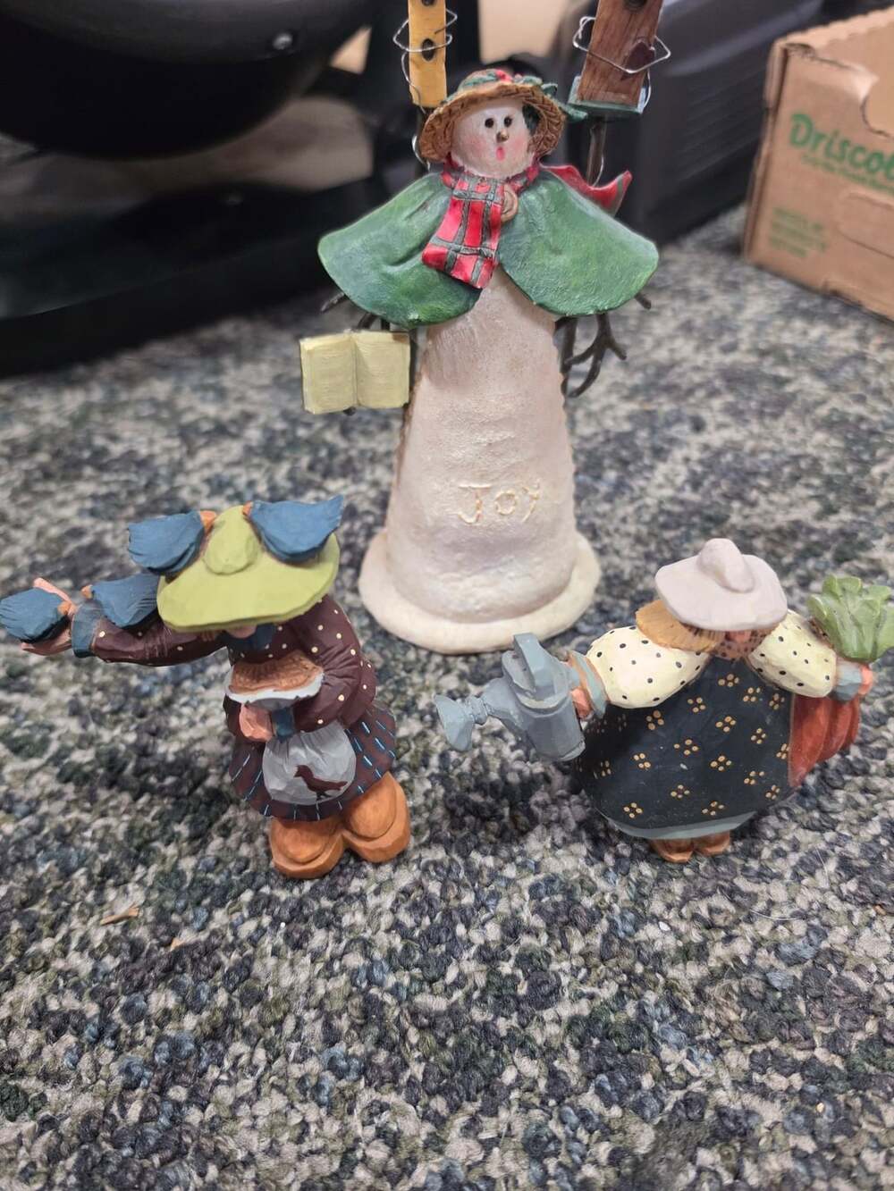Lang And Wise Folk Art Snowman Figurine Set